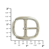 1" Nickel, Center Bar Buckle, Solid Brass, #C-1336-SBN