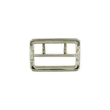 2 1/4" Chrome over Brass, Sam Browne Double Tongue Center Bar Buckle, Solid Brass, #4430-SBN