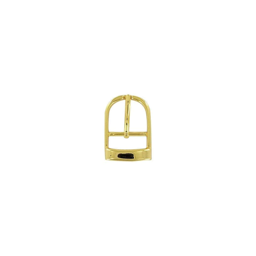 3/4" Shiny Gold, D Shaped Center Bar Buckle, Zinc Alloy, #C-2047-GOLD