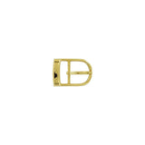 3/4" Shiny Gold, D Shaped Center Bar Buckle, Zinc Alloy, #C-2047-GOLD