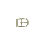 3/4" Nickel, D Shaped Center Bar Buckle, Solid Brass, #C-1415-SBN