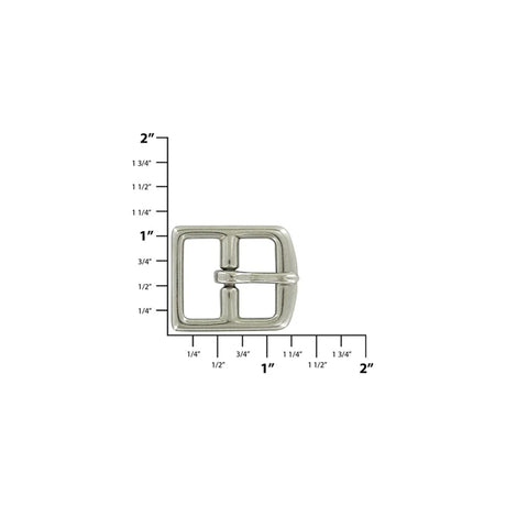 3/4" Nickel, English Stirrup Buckle, Stainless Steel, #C-1605