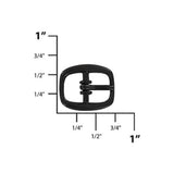 3/8" Black, Center Bar Buckle, Zinc Alloy, #C-1658-BLK