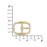 5/8" Gold, Center Bar Buckle, Zinc Alloy, #C-1660-GOLD