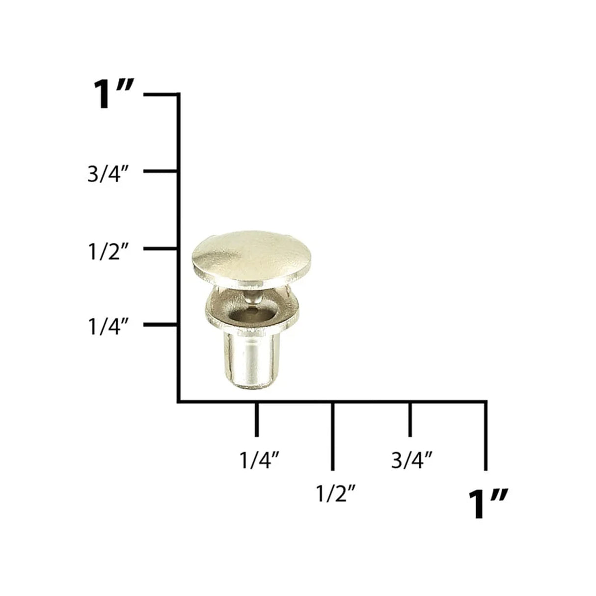 3/8" Nickel, Boot Lace Eyelet Hook, Steel, #A-295-NP