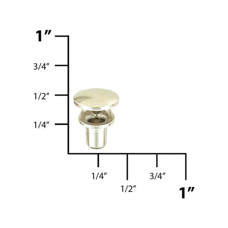 3/8" Nickel, Boot Lace Eyelet Hook, Steel, #A-295-NP