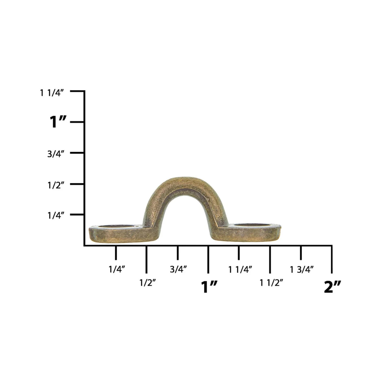 1 1/2" Antique Brass, Coachman Loop, Zinc Alloy, #L-1322-ANTB