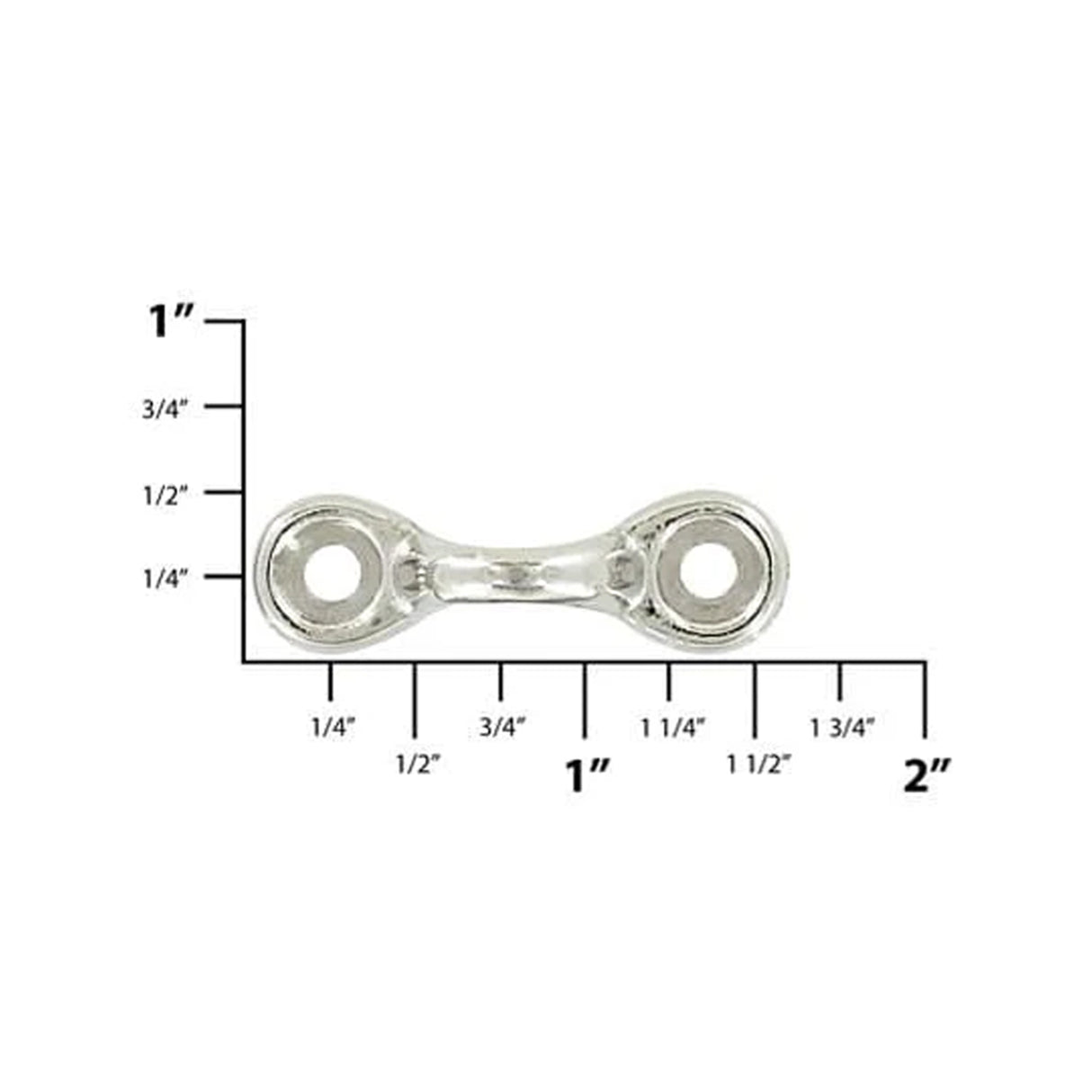 1 1/2" Nickel, Coachman Loop, Zinc Alloy, #L-1322-NP