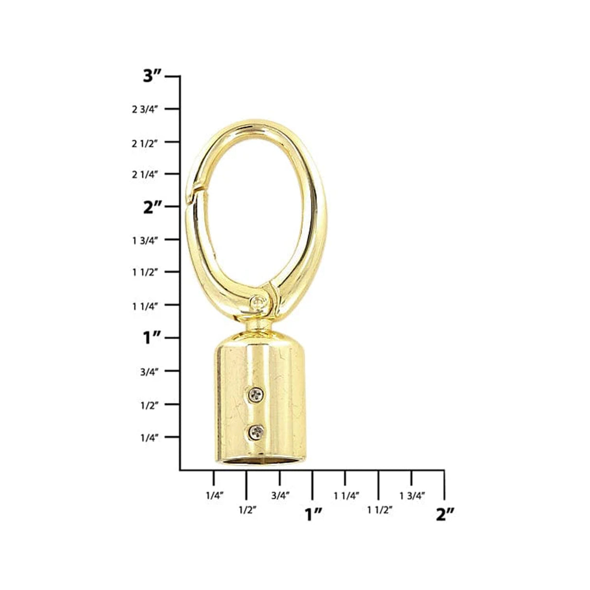 1/2" Gold, Tassel Cover with Swivel Snap, Zinc Alloy, #P-2968-GOLD