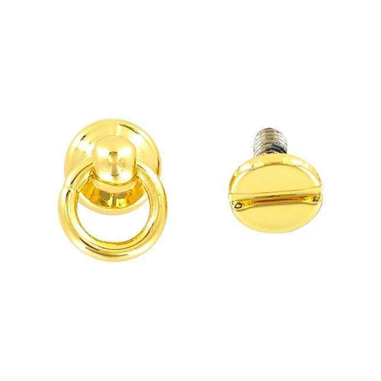 1/4" Shiny Gold, Chain Connector w/screw,Zinc Alloy, #P-2661-GOLD