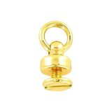 1/4" Shiny Gold, Chain Connector w/screw,Zinc Alloy, #P-2661-GOLD