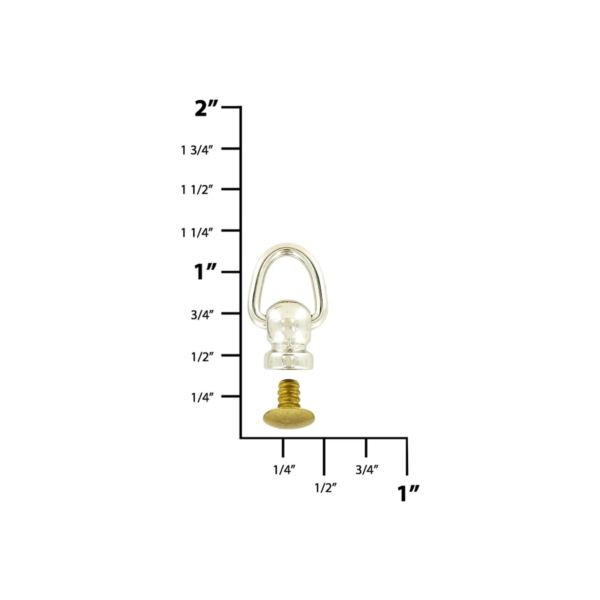 1/4" Nickel, Chain Connector w/Screw, #P-2265-NP