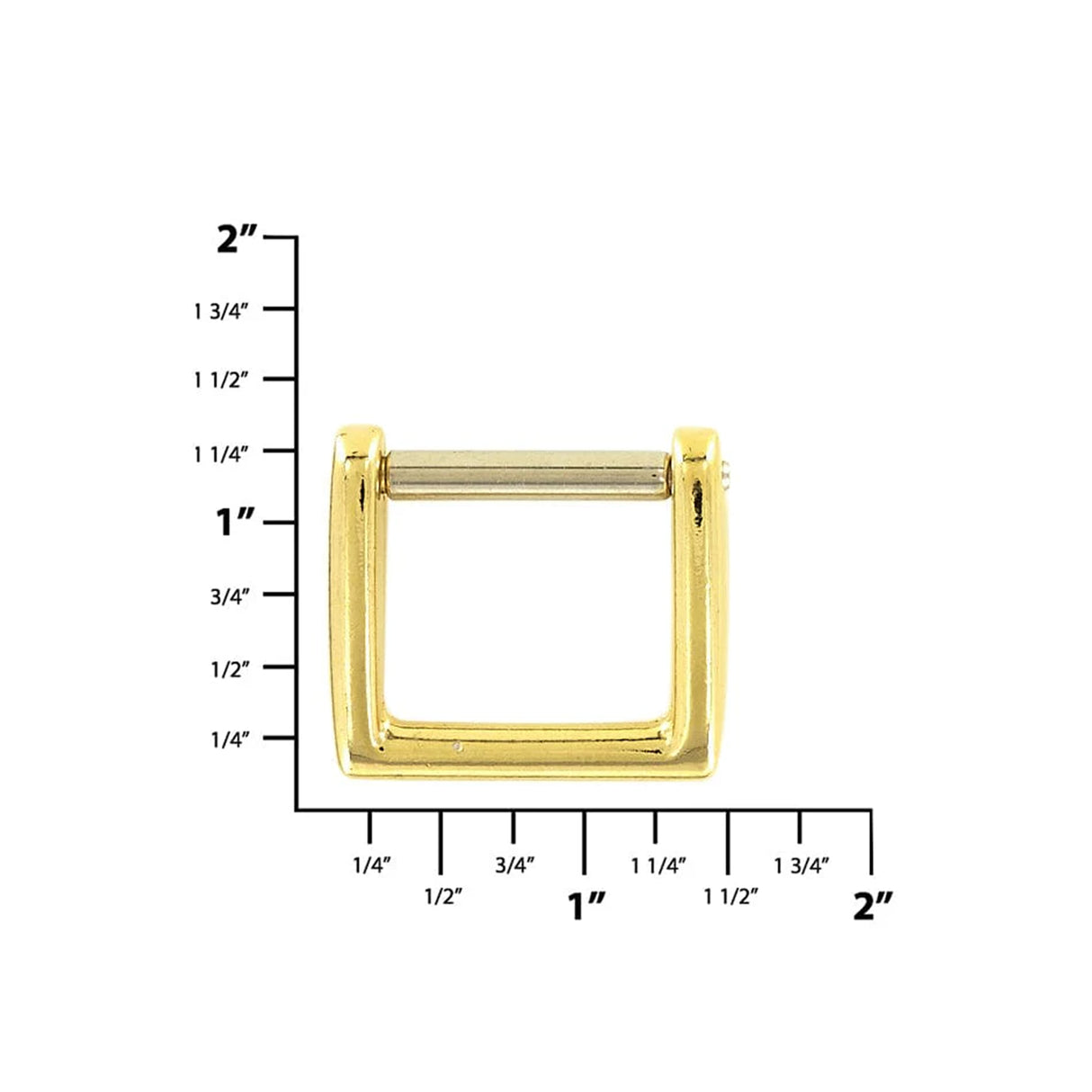 1" Gold, Handle Loop with Spring Pin, Zinc Alloy, #P-1580-GOLD