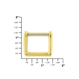 1" Gold, Handle Loop with Spring Pin, Zinc Alloy, #P-1580-GOLD