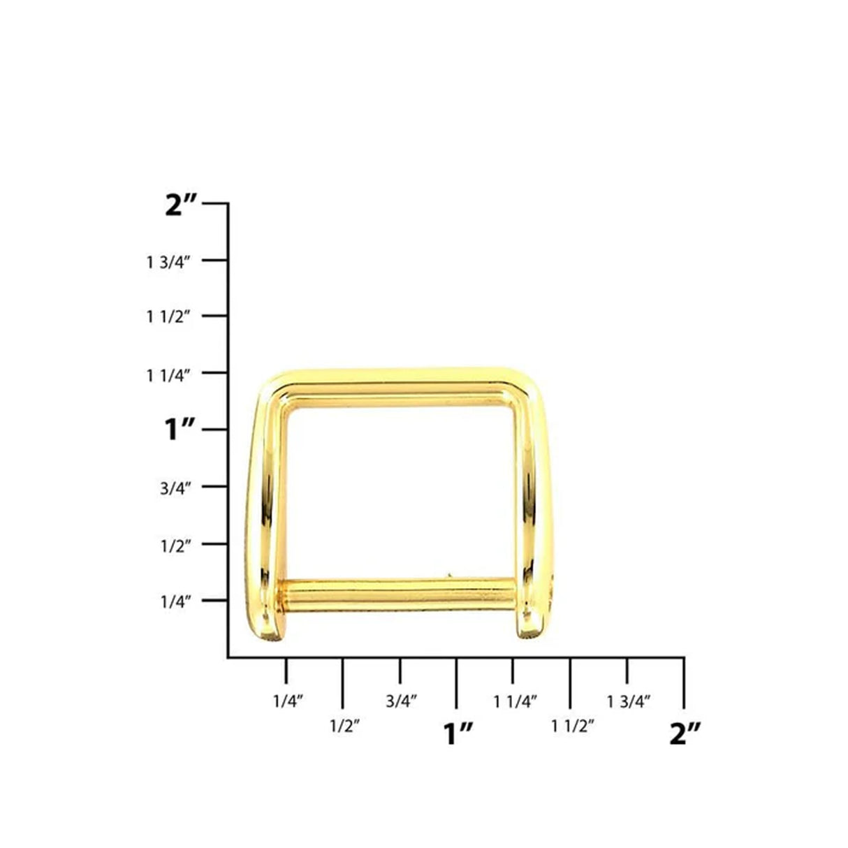 1" Shiny Gold, Handle Loop with Screw In Pin, Zinc Allloy, #P-2287-GOLD