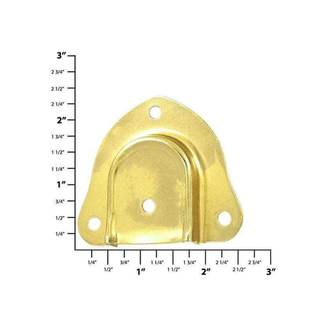 1 1/4" Brass, Smooth Edge Spade Trunk Handle End Cap, Steel, #L-1771-BP