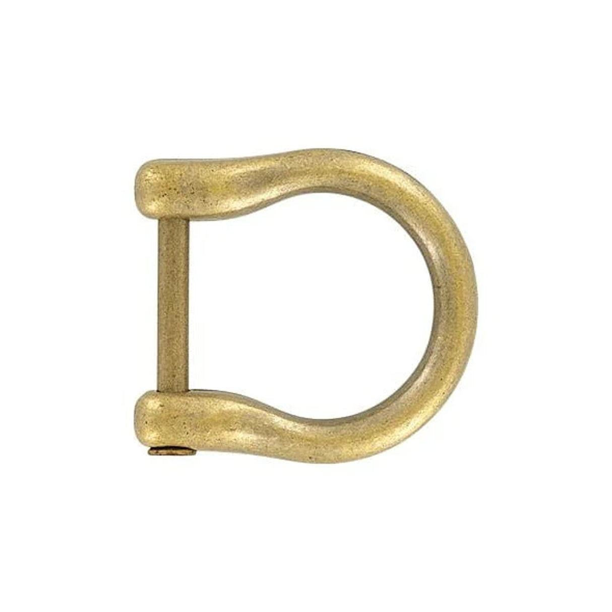 3/4" Antique Brass, Horseshoe Ring with Screw-In Pin, Zinc Alloy, #P-2079-ANTB