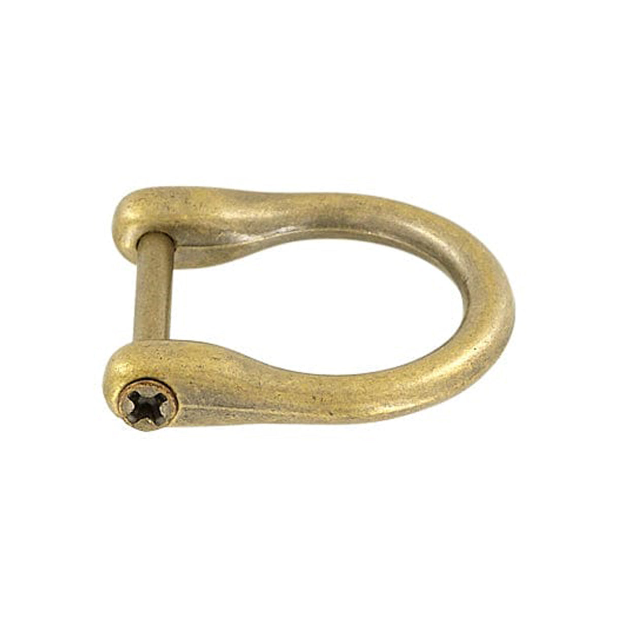 3/4" Antique Brass, Horseshoe Ring with Screw-In Pin, Zinc Alloy, #P-2079-ANTB