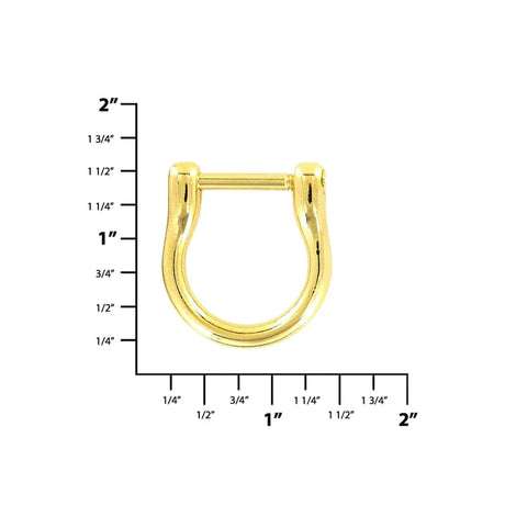 3/4" Gold, Horseshoe Ring with Screw-In Pin, Zinc Alloy, #P-2079-GOLD