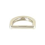 3/4" Shiny Nickel,  D Ring, Zinc Alloy, #P-2641-NIC