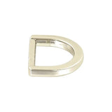 3/4" Shiny Nickel,  D Ring, Zinc Alloy, #P-2641-NIC