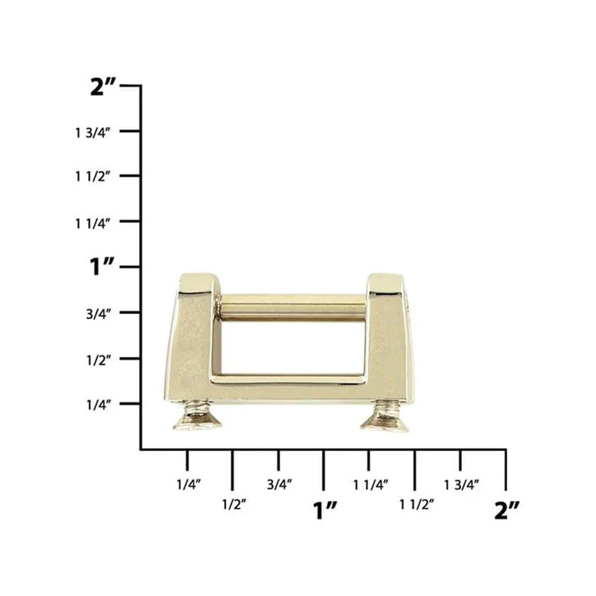 3/4" Shiny Nickel, Handle Loop, Screw in Bottom, Zinc Alloy, #P-3158-NIC