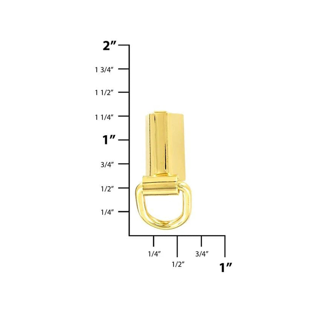 3/8" Gold, Squeeze On Handle Loop, Zinc Alloy, #P-1486-GOLD