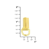 3/8" Gold, Squeeze On Handle Loop, Zinc Alloy, #P-1486-GOLD