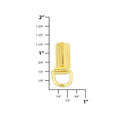 3/8" Gold, Squeeze On Handle Loop, Zinc Alloy, #P-1486-GOLD