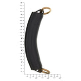 5" Black, Handle with Gold Hardware, Leather, #L-1551-BLK