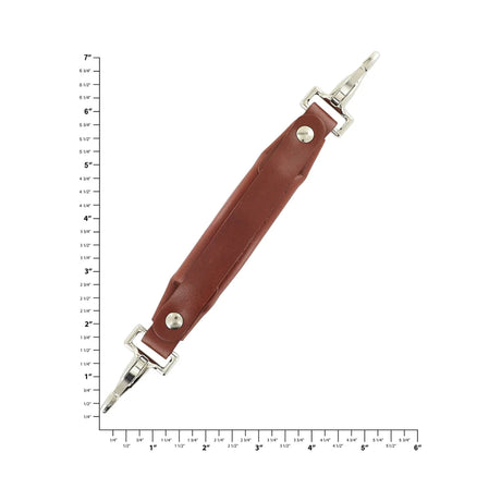 5 1/4" Tan, Emergency Handle with Nickel Hardware, Leather, #67N-RUS