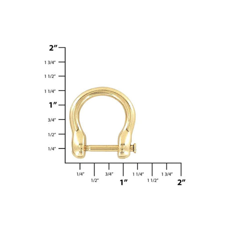 5/8" Gold, Horseshoe Ring with Screw-In Pin, Zinc Alloy, #P-2231-GOLD