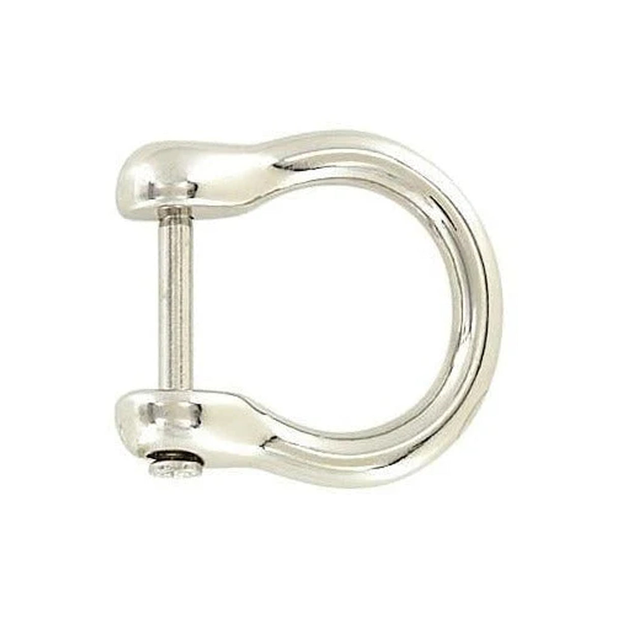 5/8" Shiny Nickel, Horseshoe Ring with Screw-In Pin, Zinc Alloy, #P-2231-NIC