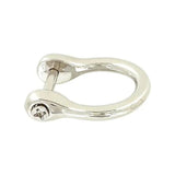 5/8" Shiny Nickel, Horseshoe Ring with Screw-In Pin, Zinc Alloy, #P-2231-NIC