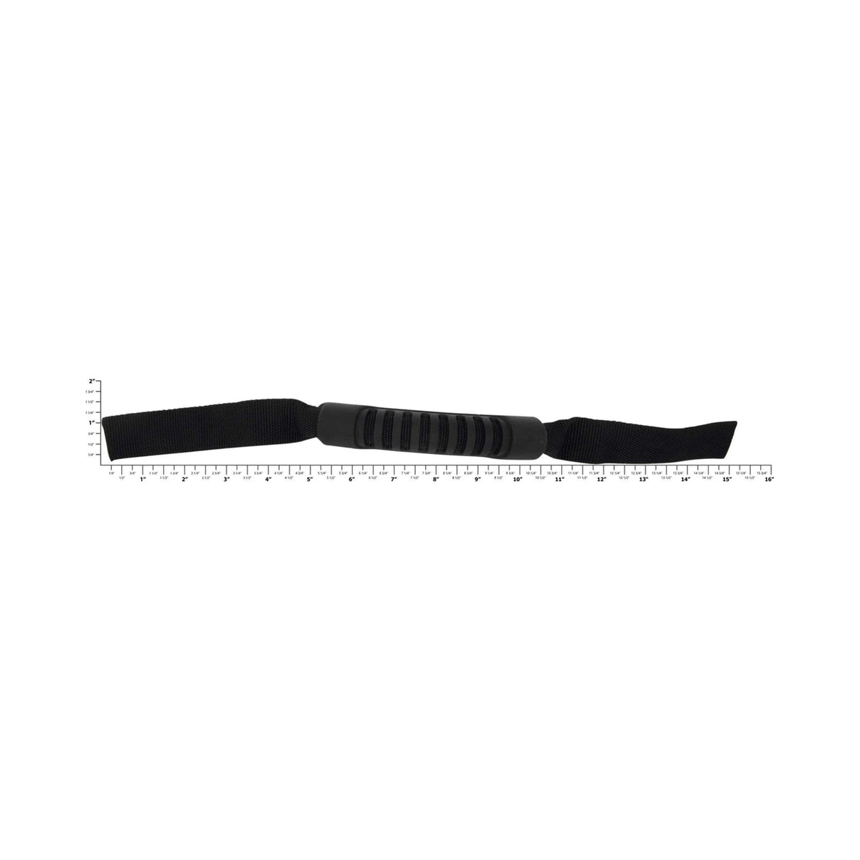 5" Black, Web Handle Over Moulded Sew On, Rubber, #L-2838