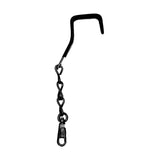 9" Black, Garment Bag Hook, Steel with Rubber  Tip, #L-1777-BLK