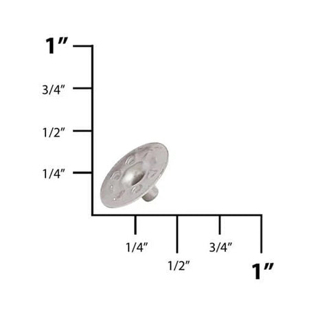 DOT® Baby Durable™ Line 20 Nickel Standard Post, Solid Brass