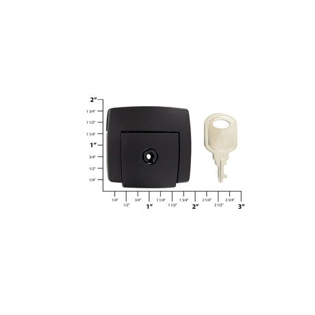 1 13/16" Black, Lock, Zinc Alloy, #L-1621-BLK