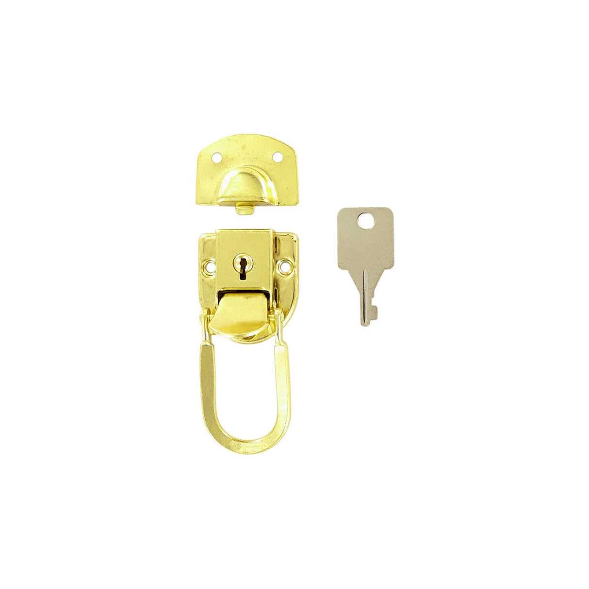 2 7/16" Brass, Locking Drawbolt, Steel, #L-2025-BP