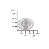 5/8" Nickel, Turn Lock, Solid Brass, #P-2109-SBN