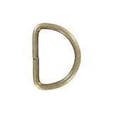 1 1/2" Antique Brass, Welded D Ring, Steel, #P-2071-ANTB