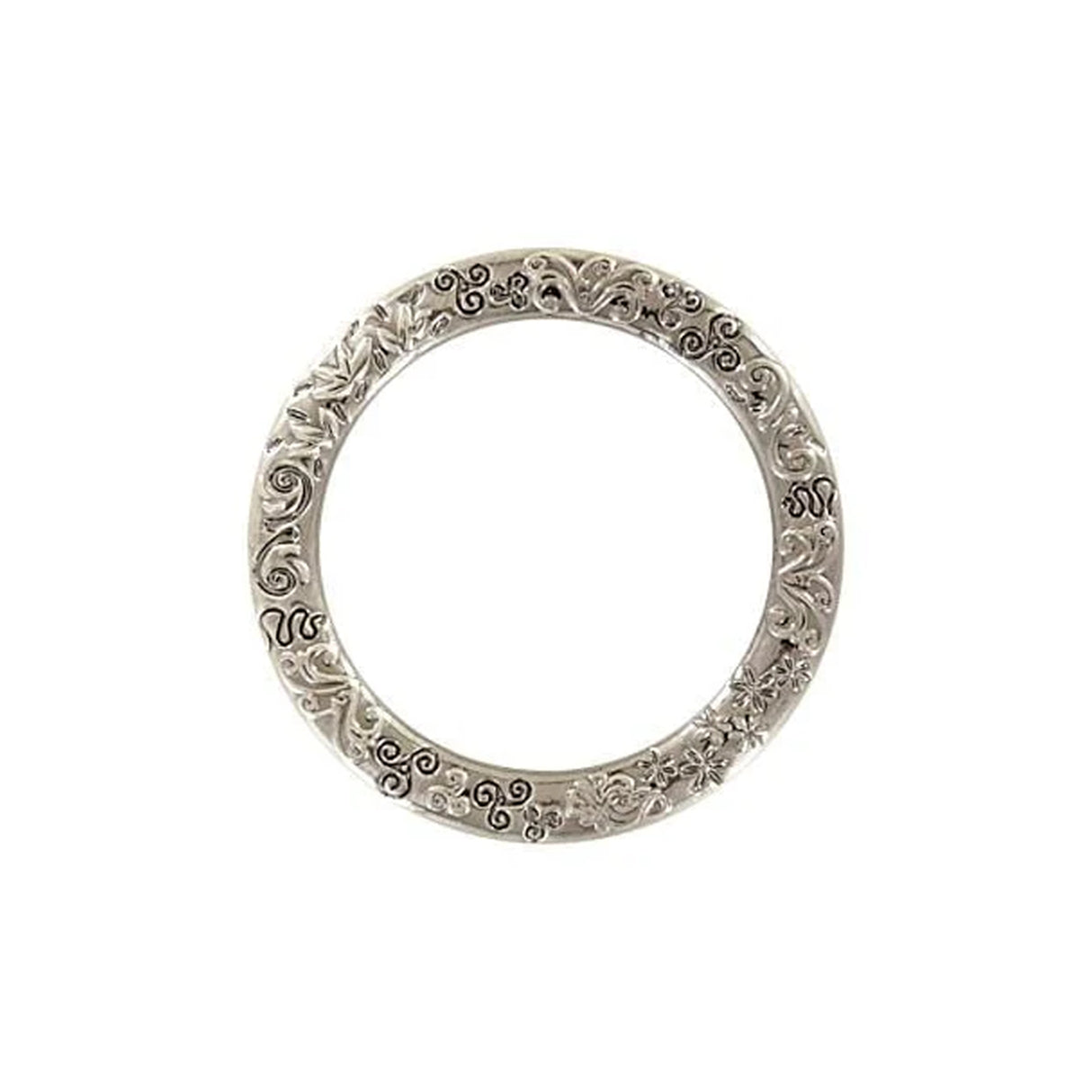 1 1/2" Antique Nickel, Cast Flat Round Ring, Zinc Alloy, #P-2761-ANTN