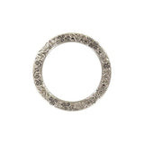 1 1/2" Antique Nickel, Cast Flat Round Ring, Zinc Alloy, #P-2761-ANTN