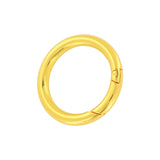 1 1/2" Shiny Gold, Spring Gate Round Ring, Zinc Alloy, #P-2526-GOLD