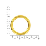 1 1/2" Shiny Gold, Spring Gate Round Ring, Zinc Alloy, #P-2526-GOLD