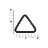 1 1/2" Matte Black, Welded Triangle Ring, Steel, #P-2074-BLK