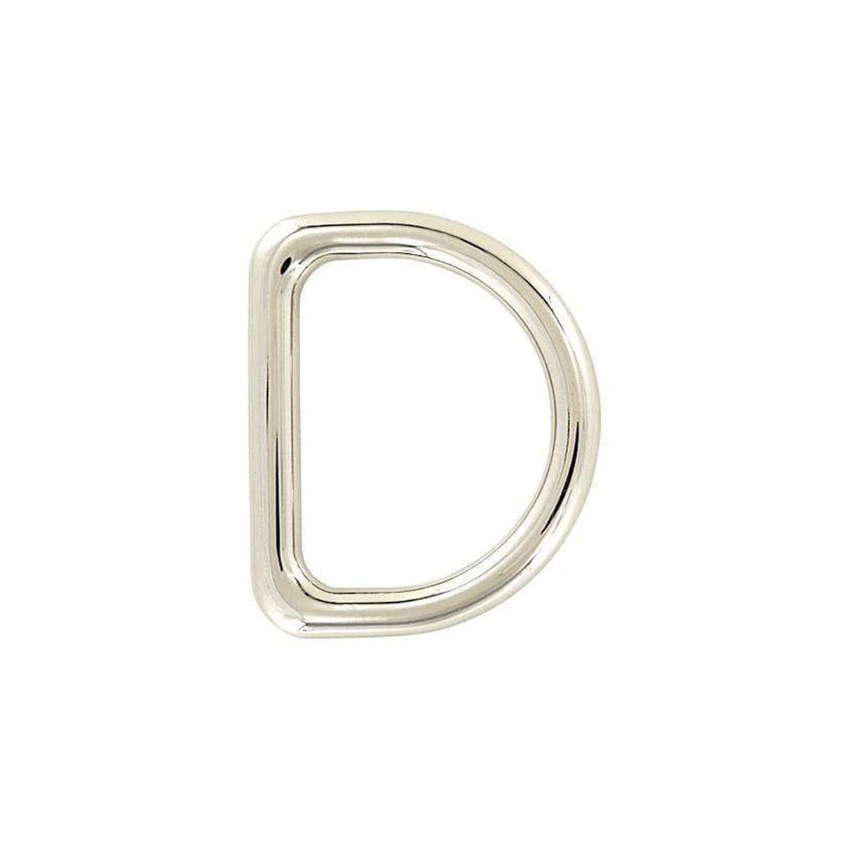 1 1/2" Shiny Nickel, Solid D Ring, Zinc Alloy, #D-403-NIC