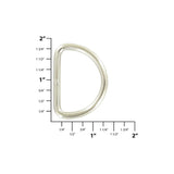 1 1/2" Nickel, Welded D Ring, Steel, #P-2071-NP