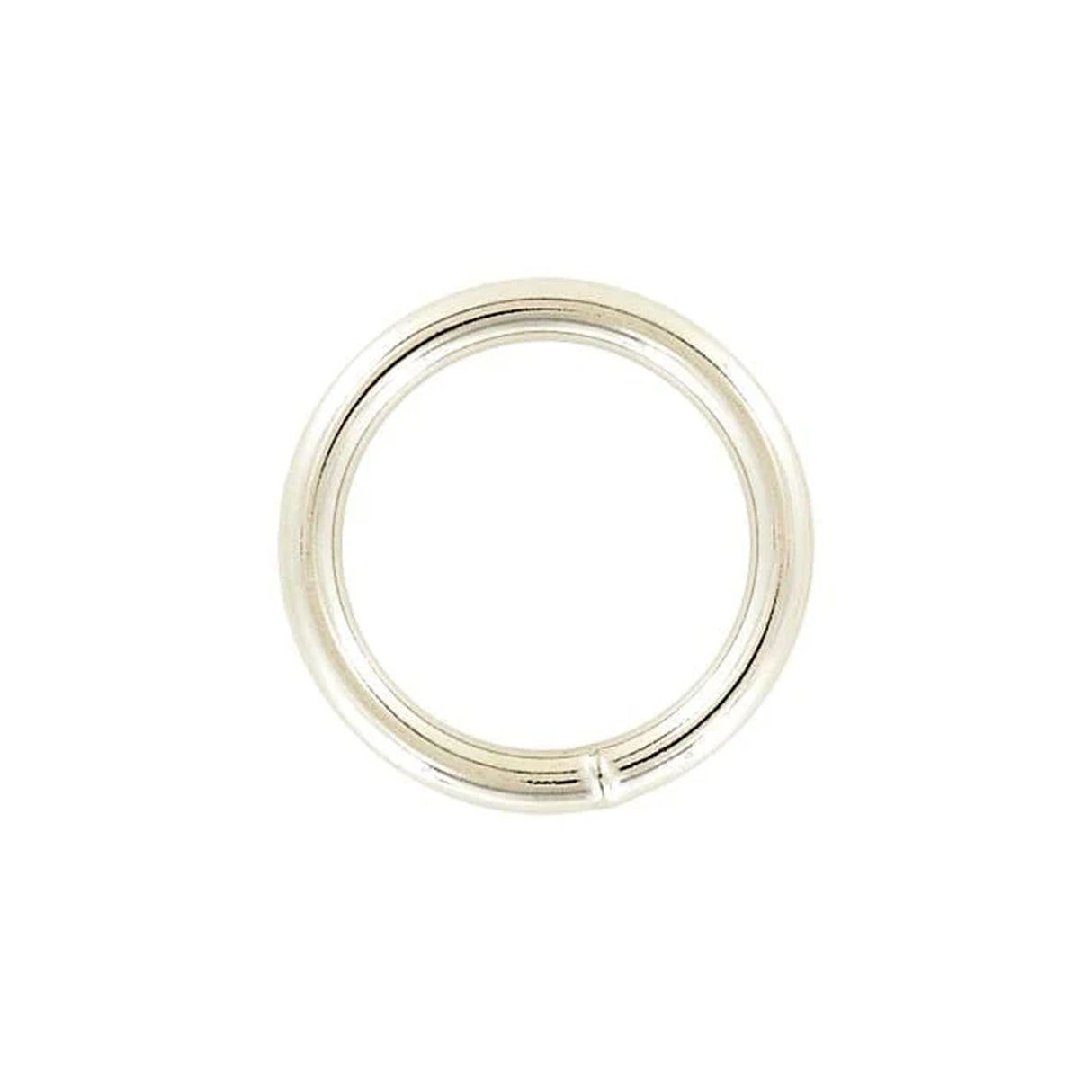 1 1/2" Shiny Nickel, Welded Round Ring, Steel, #P-2236