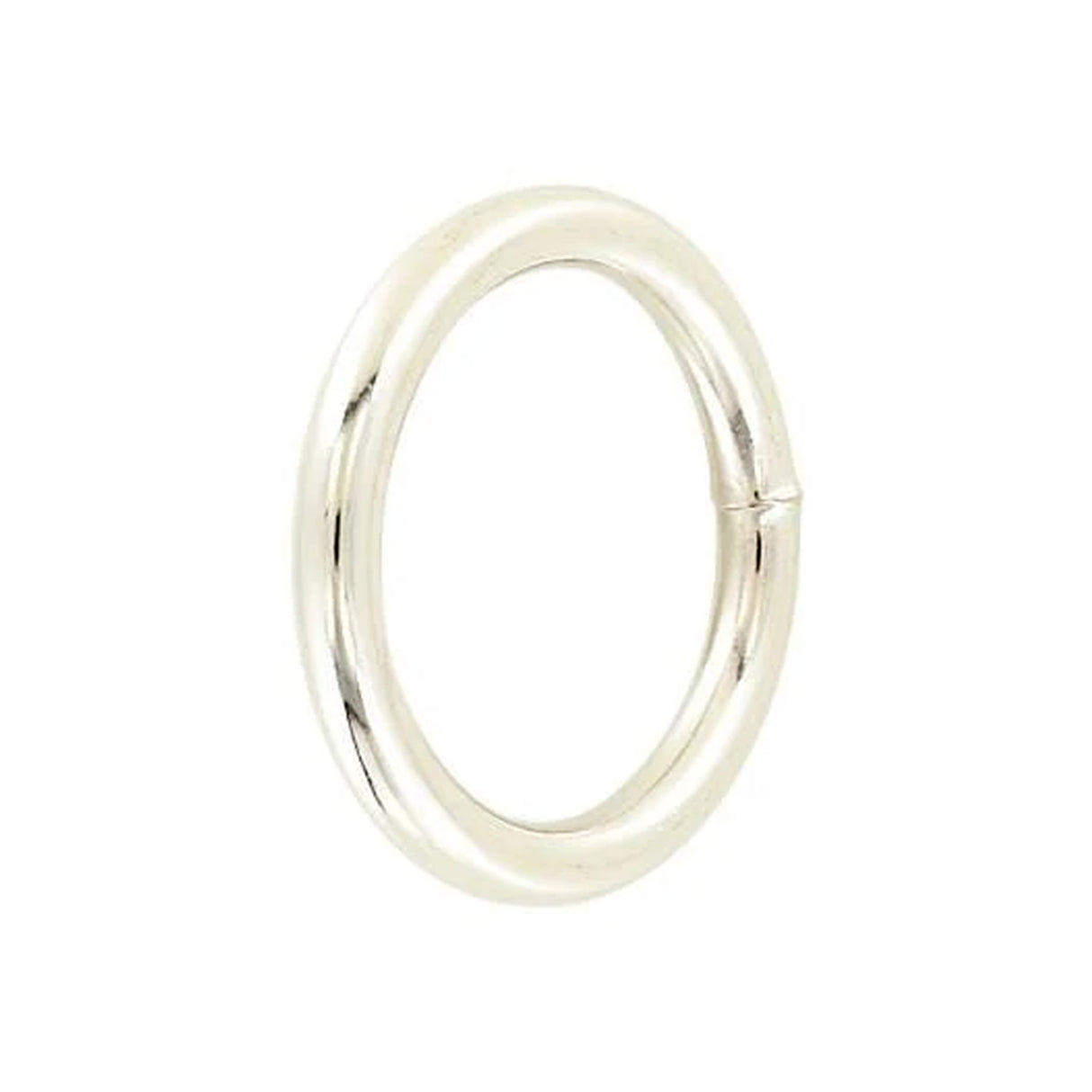 1 1/2" Shiny Nickel, Welded Round Ring, Steel, #P-2236